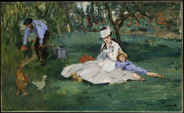 Cả gia đình Monet trong vườn của họ tại Argenteuil (1874)